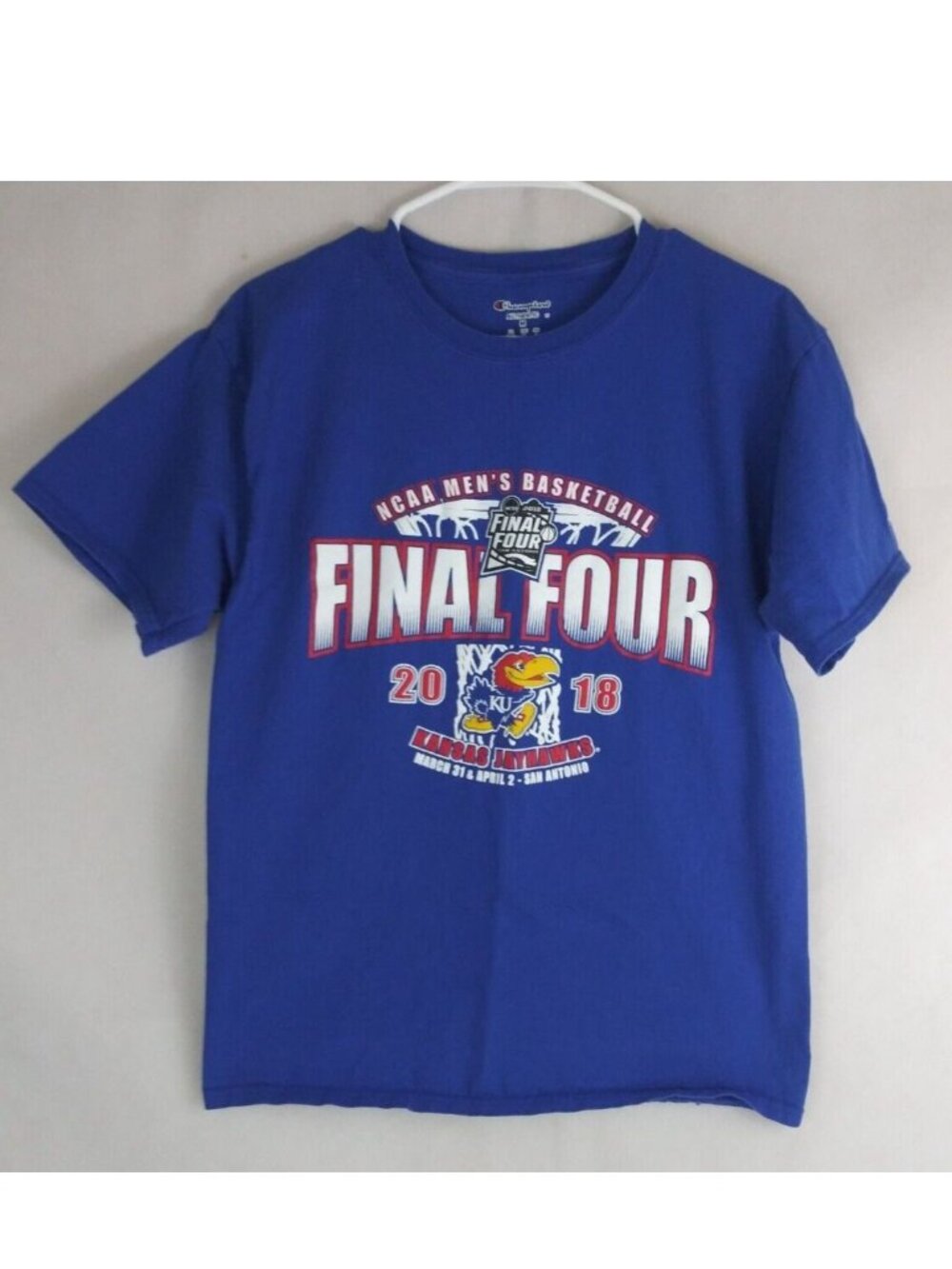 Kansas Jayhawks NCAA Men's Basketball 2018 Final Four Men's T-Shirt Size Medium